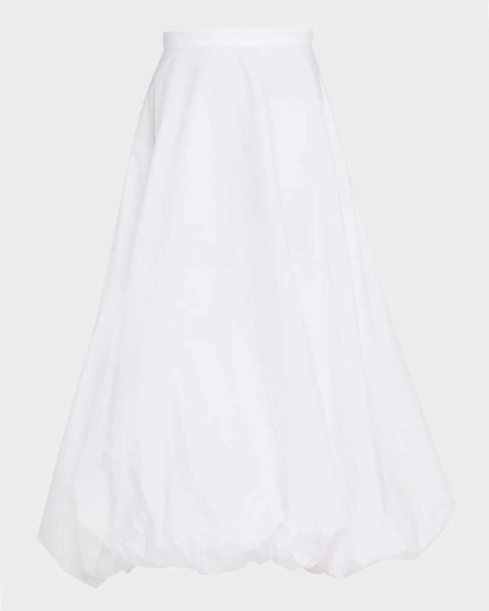 Aubrey Bubble Organic Cotton Midi Skirt